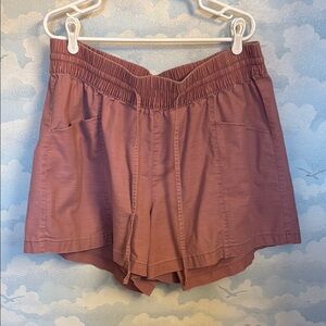 Ava & Viv High Waist Pink Shorts with Ruffled Hem